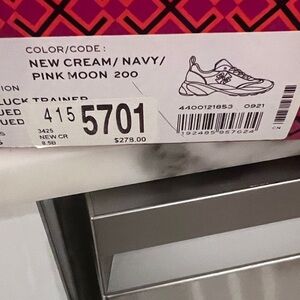 Tory Burch Navy Cream Pink Sneakers